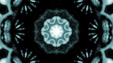 Soyut boya fırça mürekkep patlayabilir formanın düzgün kavramı simetrik desen süs dekoratif Kaleidoscope hareketi geometrik daire ve yıldız şekiller