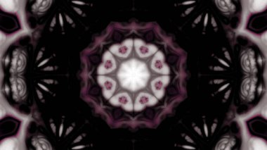 Soyut boya fırça mürekkep patlayabilir formanın düzgün kavramı simetrik desen süs dekoratif Kaleidoscope hareketi geometrik daire ve yıldız şekiller