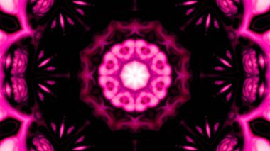 Soyut boya fırça mürekkep patlayabilir formanın düzgün kavramı simetrik desen süs dekoratif Kaleidoscope hareketi geometrik daire ve yıldız şekiller