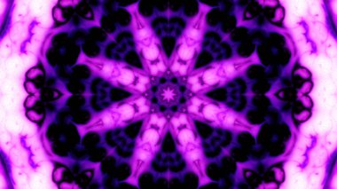 Soyut boya fırça mürekkep patlayabilir formanın düzgün kavramı simetrik desen süs dekoratif Kaleidoscope hareketi geometrik daire ve yıldız şekiller