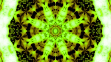 Soyut boya fırça mürekkep patlayabilir formanın düzgün kavramı simetrik desen süs dekoratif Kaleidoscope hareketi geometrik daire ve yıldız şekiller