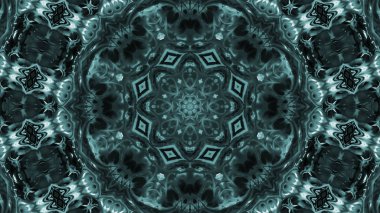 Soyut boya fırça mürekkep patlayabilir formanın düzgün kavramı simetrik desen süs dekoratif Kaleidoscope hareketi geometrik daire ve yıldız şekiller