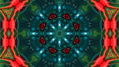 Soyut boya fırça mürekkep patlayabilir formanın düzgün kavramı simetrik desen süs dekoratif Kaleidoscope hareketi geometrik daire ve yıldız şekiller