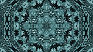 Soyut boya fırça mürekkep patlayabilir formanın düzgün kavramı simetrik desen süs dekoratif Kaleidoscope hareketi geometrik daire ve yıldız şekiller