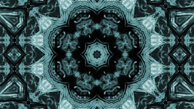 Soyut boya fırça mürekkep patlayabilir formanın düzgün kavramı simetrik desen süs dekoratif Kaleidoscope hareketi geometrik daire ve yıldız şekiller