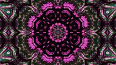 Soyut boya fırça mürekkep patlayabilir formanın düzgün kavramı simetrik desen süs dekoratif Kaleidoscope hareketi geometrik daire ve yıldız şekiller