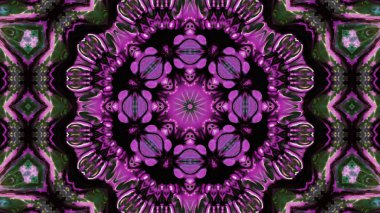 Soyut boya fırça mürekkep patlayabilir formanın düzgün kavramı simetrik desen süs dekoratif Kaleidoscope hareketi geometrik daire ve yıldız şekiller