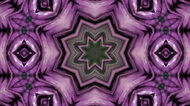 Soyut boya fırça mürekkep patlayabilir formanın düzgün kavramı simetrik desen süs dekoratif Kaleidoscope hareketi geometrik daire ve yıldız şekiller