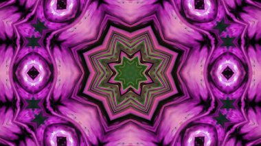 Soyut boya fırça mürekkep patlayabilir formanın düzgün kavramı simetrik desen süs dekoratif Kaleidoscope hareketi geometrik daire ve yıldız şekiller