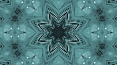 Soyut boya fırça mürekkep patlayabilir formanın düzgün kavramı simetrik desen süs dekoratif Kaleidoscope hareketi geometrik daire ve yıldız şekiller