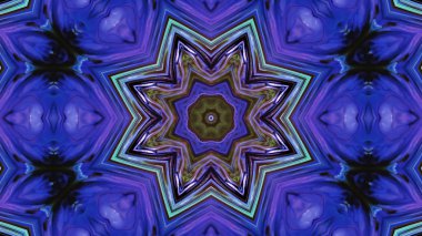 Soyut boya fırça mürekkep patlayabilir formanın düzgün kavramı simetrik desen süs dekoratif Kaleidoscope hareketi geometrik daire ve yıldız şekiller