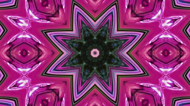 Soyut boya fırça mürekkep patlayabilir formanın düzgün kavramı simetrik desen süs dekoratif Kaleidoscope hareketi geometrik daire ve yıldız şekiller