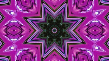 Soyut boya fırça mürekkep patlayabilir formanın düzgün kavramı simetrik desen süs dekoratif Kaleidoscope hareketi geometrik daire ve yıldız şekiller