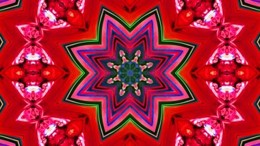 Soyut boya fırça mürekkep patlayabilir formanın düzgün kavramı simetrik desen süs dekoratif Kaleidoscope hareketi geometrik daire ve yıldız şekiller