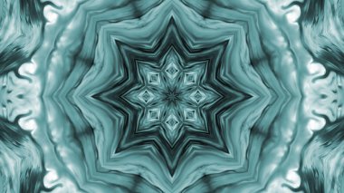 Soyut boya fırça mürekkep patlayabilir formanın düzgün kavramı simetrik desen süs dekoratif Kaleidoscope hareketi geometrik daire ve yıldız şekiller