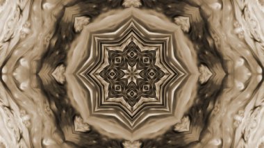 Soyut boya fırça mürekkep patlayabilir formanın düzgün kavramı simetrik desen süs dekoratif Kaleidoscope hareketi geometrik daire ve yıldız şekiller