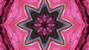 Soyut boya fırça mürekkep patlayabilir formanın düzgün kavramı simetrik desen süs dekoratif Kaleidoscope hareketi geometrik daire ve yıldız şekiller