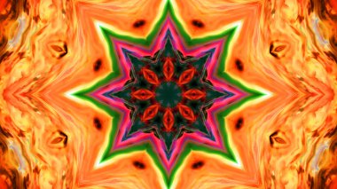 Soyut boya fırça mürekkep patlayabilir formanın düzgün kavramı simetrik desen süs dekoratif Kaleidoscope hareketi geometrik daire ve yıldız şekiller