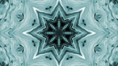 Soyut boya fırça mürekkep patlayabilir formanın düzgün kavramı simetrik desen süs dekoratif Kaleidoscope hareketi geometrik daire ve yıldız şekiller