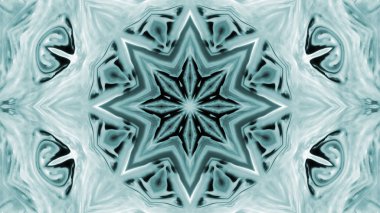 Soyut boya fırça mürekkep patlayabilir formanın düzgün kavramı simetrik desen süs dekoratif Kaleidoscope hareketi geometrik daire ve yıldız şekiller