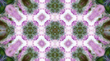 Soyut boya fırça mürekkep patlayabilir formanın düzgün kavramı simetrik desen süs dekoratif Kaleidoscope hareketi geometrik daire ve yıldız şekiller