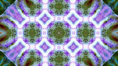 Soyut boya fırça mürekkep patlayabilir formanın düzgün kavramı simetrik desen süs dekoratif Kaleidoscope hareketi geometrik daire ve yıldız şekiller