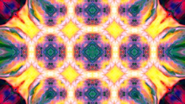 Soyut boya fırça mürekkep patlayabilir formanın düzgün kavramı simetrik desen süs dekoratif Kaleidoscope hareketi geometrik daire ve yıldız şekiller