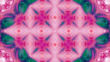 Soyut boya fırça mürekkep patlayabilir formanın düzgün kavramı simetrik desen süs dekoratif Kaleidoscope hareketi geometrik daire ve yıldız şekiller