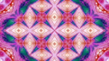 Soyut boya fırça mürekkep patlayabilir formanın düzgün kavramı simetrik desen süs dekoratif Kaleidoscope hareketi geometrik daire ve yıldız şekiller