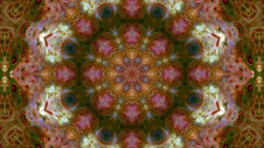 Soyut boya fırça mürekkep patlayabilir formanın düzgün kavramı simetrik desen süs dekoratif Kaleidoscope hareketi geometrik daire ve yıldız şekiller