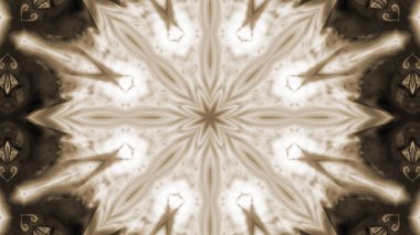 Soyut boya fırça mürekkep patlayabilir formanın düzgün kavramı simetrik desen süs dekoratif Kaleidoscope hareketi geometrik daire ve yıldız şekiller