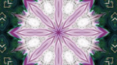 Soyut boya fırça mürekkep patlayabilir formanın düzgün kavramı simetrik desen süs dekoratif Kaleidoscope hareketi geometrik daire ve yıldız şekiller