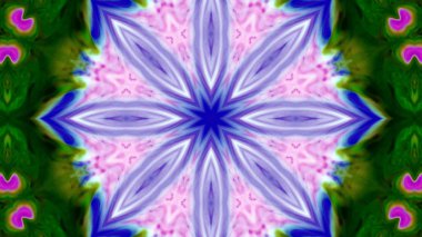 Soyut boya fırça mürekkep patlayabilir formanın düzgün kavramı simetrik desen süs dekoratif Kaleidoscope hareketi geometrik daire ve yıldız şekiller