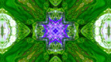 Soyut boya fırça mürekkep patlayabilir formanın düzgün kavramı simetrik desen süs dekoratif Kaleidoscope hareketi geometrik daire ve yıldız şekiller