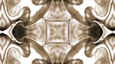 Soyut boya fırça mürekkep patlayabilir formanın düzgün kavramı simetrik desen süs dekoratif Kaleidoscope hareketi geometrik daire ve yıldız şekiller