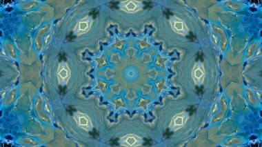 Soyut boya fırça mürekkep patlayabilir formanın düzgün kavramı simetrik desen süs dekoratif Kaleidoscope hareketi geometrik daire ve yıldız şekiller