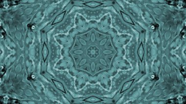 Soyut boya fırça mürekkep patlayabilir formanın düzgün kavramı simetrik desen süs dekoratif Kaleidoscope hareketi geometrik daire ve yıldız şekiller