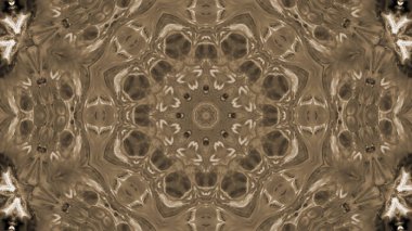 Soyut boya fırça mürekkep patlayabilir formanın düzgün kavramı simetrik desen süs dekoratif Kaleidoscope hareketi geometrik daire ve yıldız şekiller