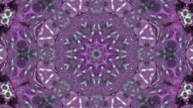 Soyut boya fırça mürekkep patlayabilir formanın düzgün kavramı simetrik desen süs dekoratif Kaleidoscope hareketi geometrik daire ve yıldız şekiller