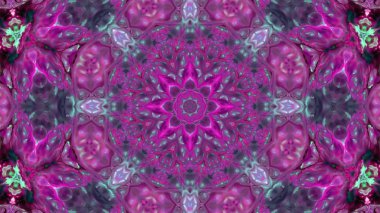 Soyut boya fırça mürekkep patlayabilir formanın düzgün kavramı simetrik desen süs dekoratif Kaleidoscope hareketi geometrik daire ve yıldız şekiller