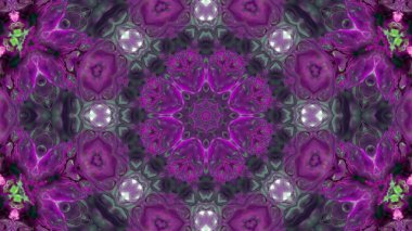 Soyut boya fırça mürekkep patlayabilir formanın düzgün kavramı simetrik desen süs dekoratif Kaleidoscope hareketi geometrik daire ve yıldız şekiller