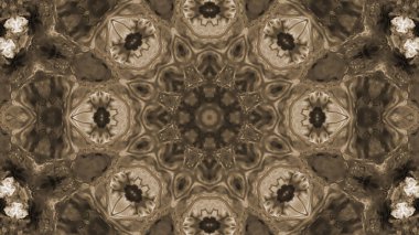 Soyut boya fırça mürekkep patlayabilir formanın düzgün kavramı simetrik desen süs dekoratif Kaleidoscope hareketi geometrik daire ve yıldız şekiller