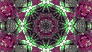 Soyut boya fırça mürekkep patlayabilir formanın düzgün kavramı simetrik desen süs dekoratif Kaleidoscope hareketi geometrik daire ve yıldız şekiller