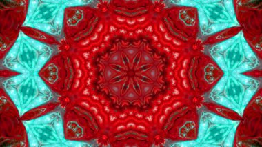 Soyut boya fırça mürekkep patlayabilir formanın düzgün kavramı simetrik desen süs dekoratif Kaleidoscope hareketi geometrik daire ve yıldız şekiller