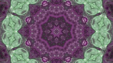 Soyut boya fırça mürekkep patlayabilir formanın düzgün kavramı simetrik desen süs dekoratif Kaleidoscope hareketi geometrik daire ve yıldız şekiller