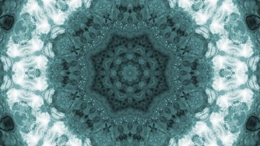 Soyut boya fırça mürekkep patlayabilir formanın düzgün kavramı simetrik desen süs dekoratif Kaleidoscope hareketi geometrik daire ve yıldız şekiller