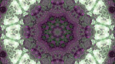 Soyut boya fırça mürekkep patlayabilir formanın düzgün kavramı simetrik desen süs dekoratif Kaleidoscope hareketi geometrik daire ve yıldız şekiller