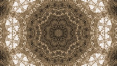 Soyut boya fırça mürekkep patlayabilir formanın düzgün kavramı simetrik desen süs dekoratif Kaleidoscope hareketi geometrik daire ve yıldız şekiller