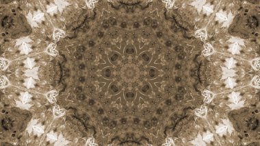 Soyut boya fırça mürekkep patlayabilir formanın düzgün kavramı simetrik desen süs dekoratif Kaleidoscope hareketi geometrik daire ve yıldız şekiller