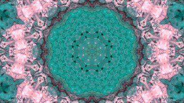 Soyut boya fırça mürekkep patlayabilir formanın düzgün kavramı simetrik desen süs dekoratif Kaleidoscope hareketi geometrik daire ve yıldız şekiller